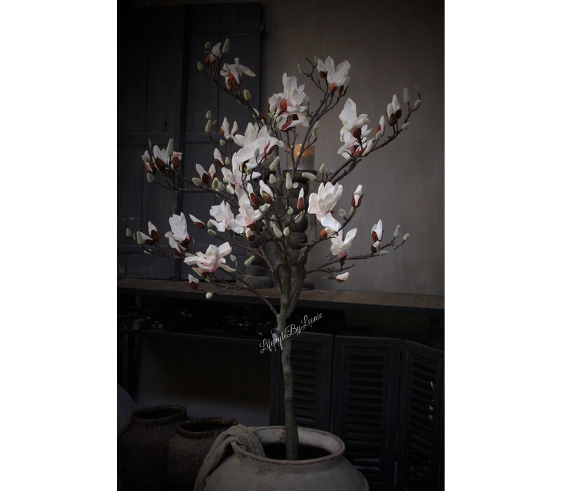 Zijden Magnolia boom in pot White 150 cm