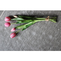 Namaak boeket Tulpen fuchsia 43 cm