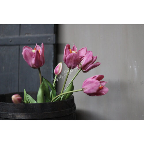 Namaak boeket Tulpen soft purple 48 cm 