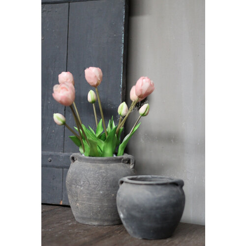 Namaak boeket Tulpen light pink 44 cm 