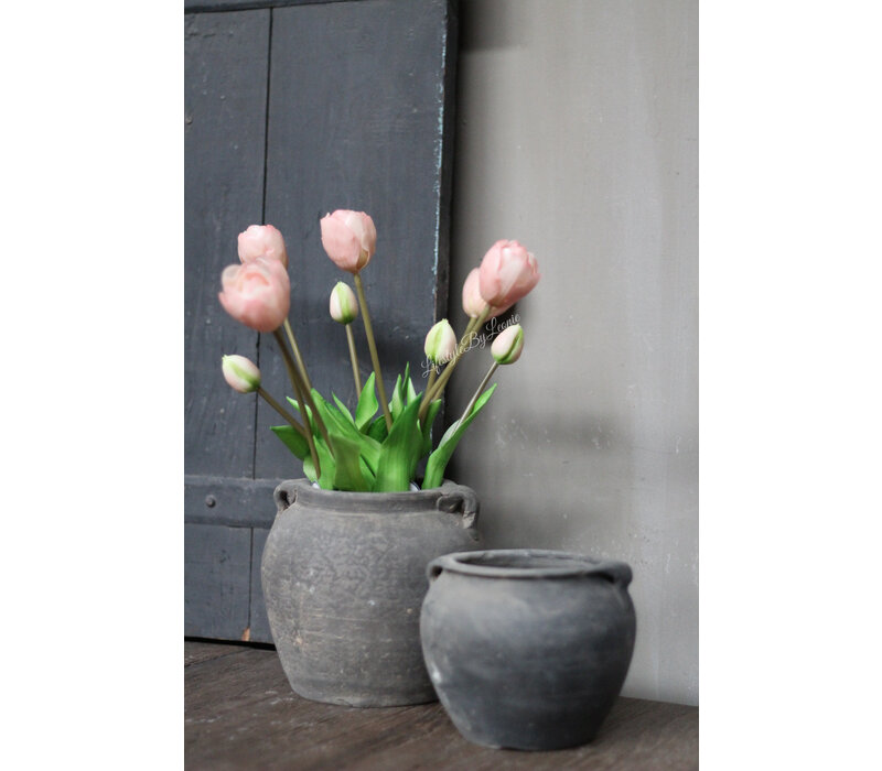 Namaak boeket Tulpen light pink 44 cm