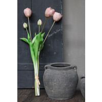 Namaak boeket Tulpen light pink 44 cm