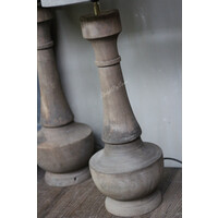 Houten baluster lampvoet Druppel 61 cm