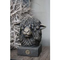 Brynxz stenen Sheep head statue 23 cm