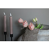 Wax LED dinerkaars Soft rose 15 cm set van 2