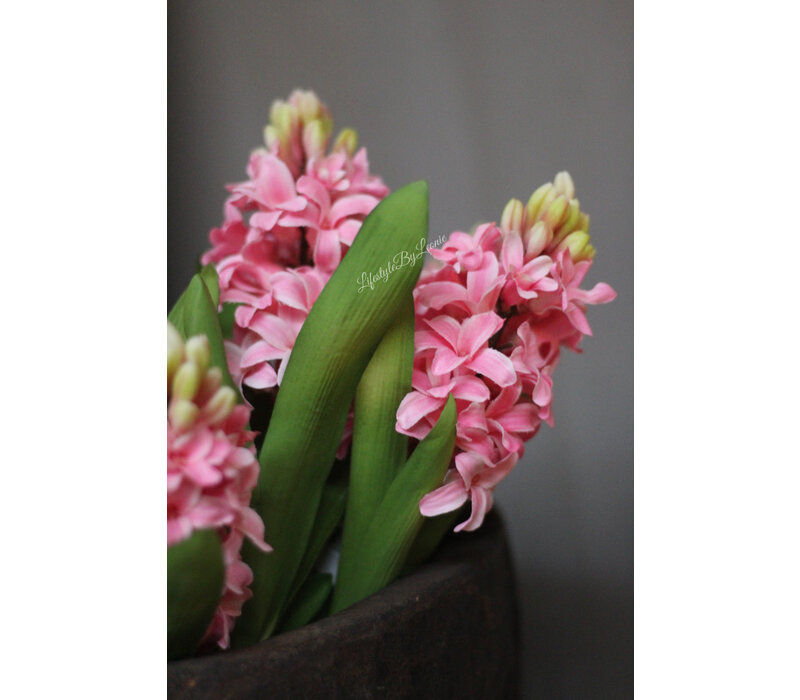 Namaak bloeiende Hyacinth light pink 35 cm