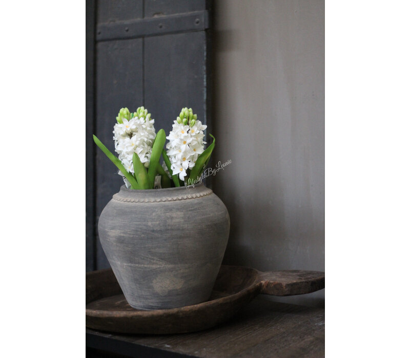 Namaak bloeiende Hyacinth white 35 cm