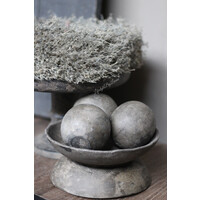 Sobere houten decoratie bal Old wood 8 cm