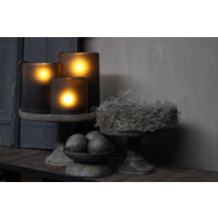 Sobere houten decoratie bal Old wood 8 cm