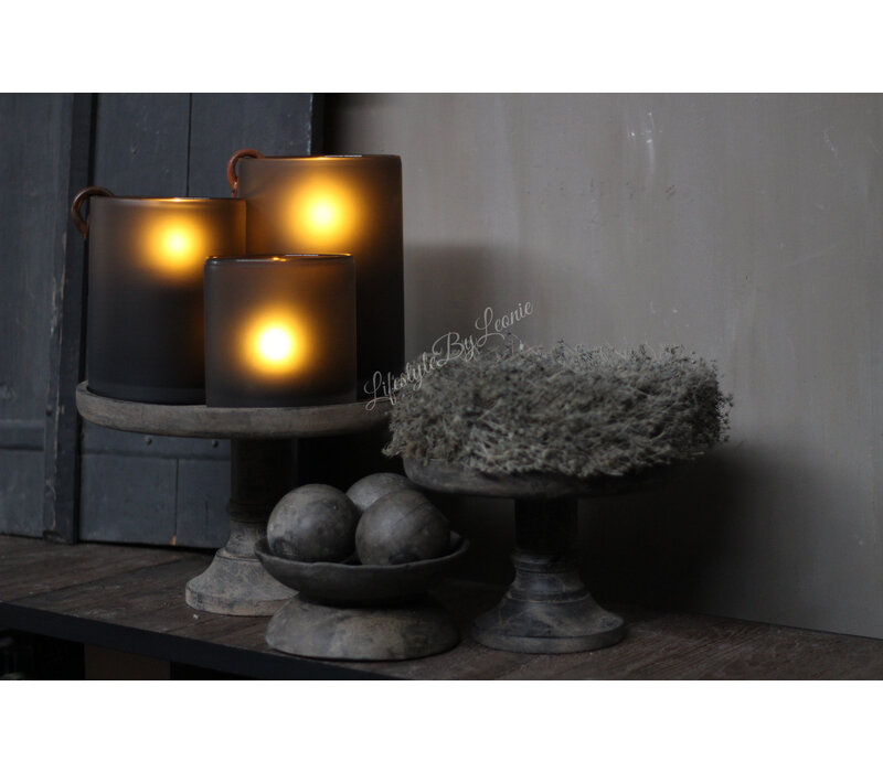 Sobere houten decoratie bal Old wood 8 cm