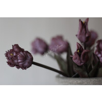 Namaak boeket real touch papegaaien tulpen Mauve 40 cm