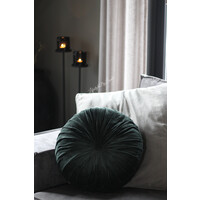 Rond velvet kussen Mountain green 40 cm