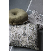 Rond velvet kussen Olive 40 cm