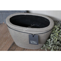 STILL ovale pot Leem 27 x 19 cm