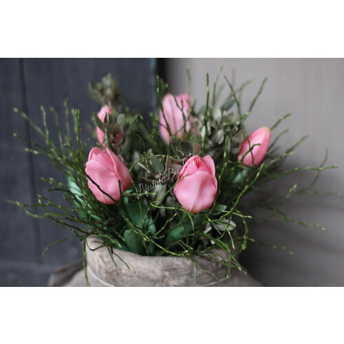 Houdbaar boeketje Tulpen candy pink 