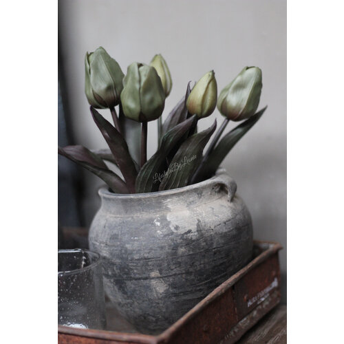 Namaak boeket Tulpen green 30 cm 