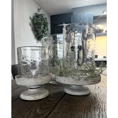 PMR plateau op voet Dirty white 17 cm 