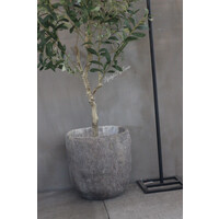 Ronde grote stenen pot Elyse 30 x 28 cm