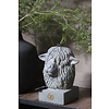 Brynxz Brynxz stenen Sheep head statue Grey vintage 23 cm