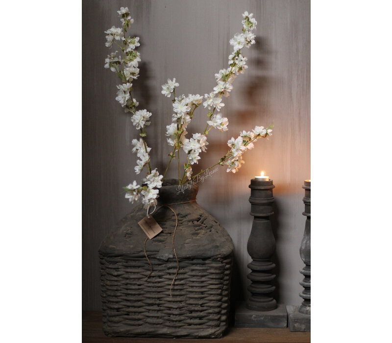 Zijden Cherry blossom tak bloeiend white 100 cm