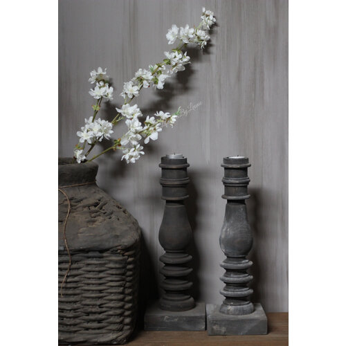 Zijden Cherry blossom tak bloeiend white 100 cm 