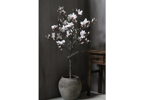 Zijden Magnolia boom in pot White 150 cm