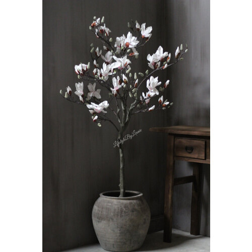 Zijden Magnolia boom in pot White 150 cm 