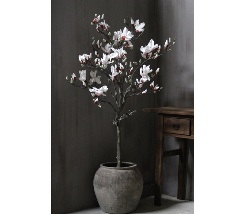 Zijden Magnolia boom in pot White 150 cm