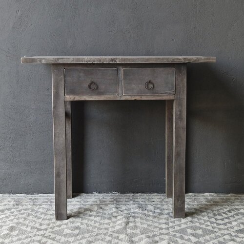 Houten (hal) tafel met 2 lades 100 cm 