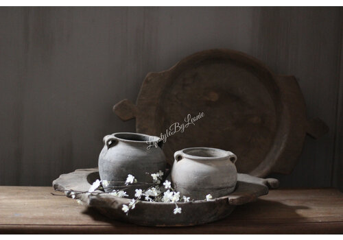 Aura Peeperkorn grijze Chinese kruik met oren - maat S