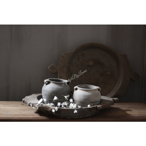 Aura Peeperkorn grijze Chinese kruik met oren - maat S 