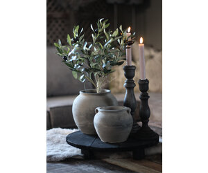 Maia Shop Kunstmatige olijfboom, decoratieve kunstplanten, fruitbomen, afmetingen: 105 x 50 cm, kunstboom, decoratie, minimalistisch