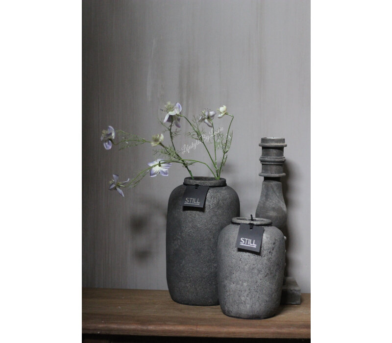 Stenen vaas / fles kruik Earth 31 cm