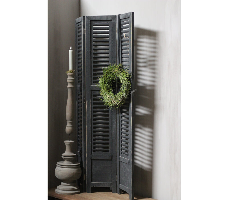 Drieluik Shutters black wash 118 cm