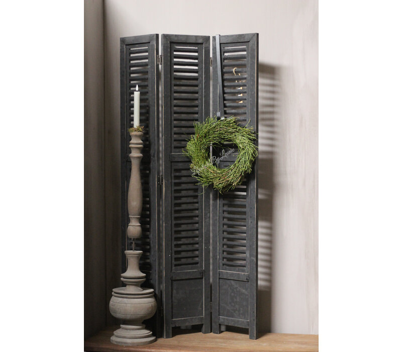 Drieluik Shutters black wash 118 cm