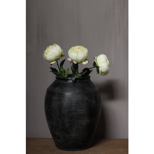 Zijden Pioenroos white 45 cm 