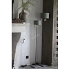 Grijs metalen vloerlamp met hardstenen voet 130 cm