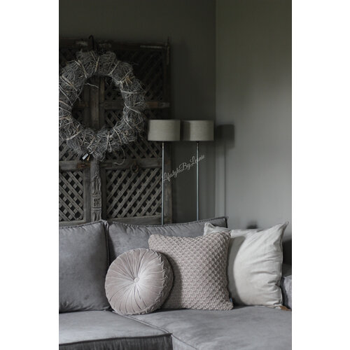 Rond velvet kussen Driftwood 40 cm 