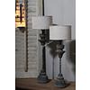 Lampvoet ornament  met hout en ijzer 60 cm