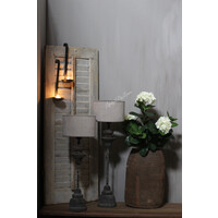 Lampvoet ornament  met hout en ijzer 60 cm