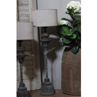 Lampvoet ornament  met hout en ijzer 60 cm