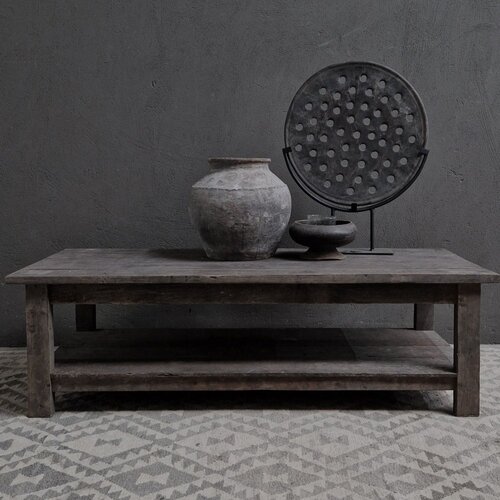 Salontafel Auke + legplank Antique grey 150 x 60 cm 