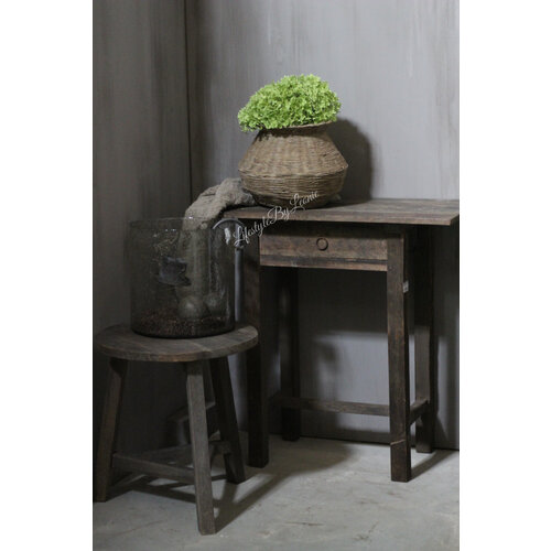 Hal tafeltje één lade Antique grey 80 cm 