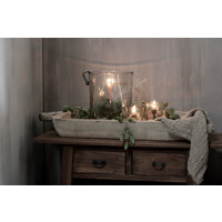 Windlicht Suus vierkant en rond 30 cm met S-haak