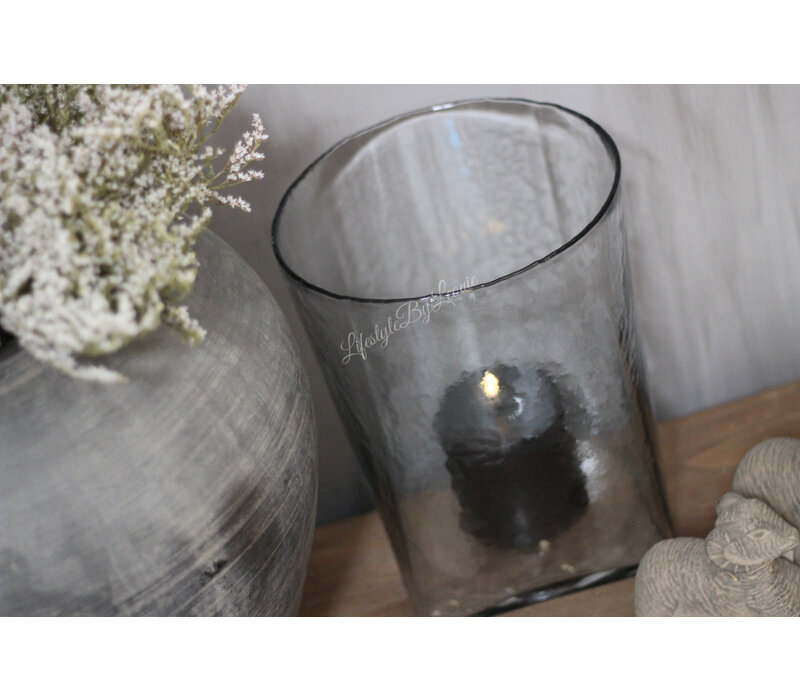 Windlicht Suus vierkant en rond 30 cm met S-haak