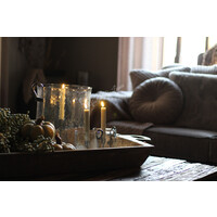 Windlicht Suus vierkant en rond 30 cm met S-haak