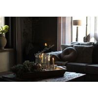 Windlicht Suus vierkant en rond 30 cm met S-haak