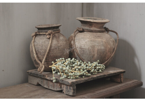 Authentieke Nepalese bol pot met touw