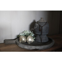 Kerstbal bol punt gold sprinkle 8 cm