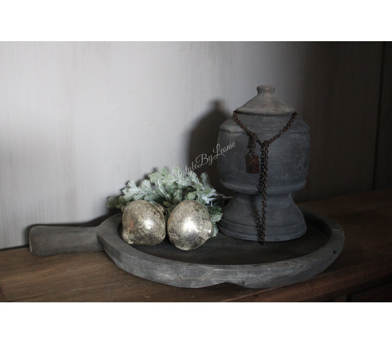Kerstbal bol punt gold sprinkle 8 cm
